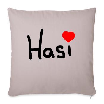 Hasi - Sofakissenbezug 45 x 45 cm - helles Taupe - Vorne