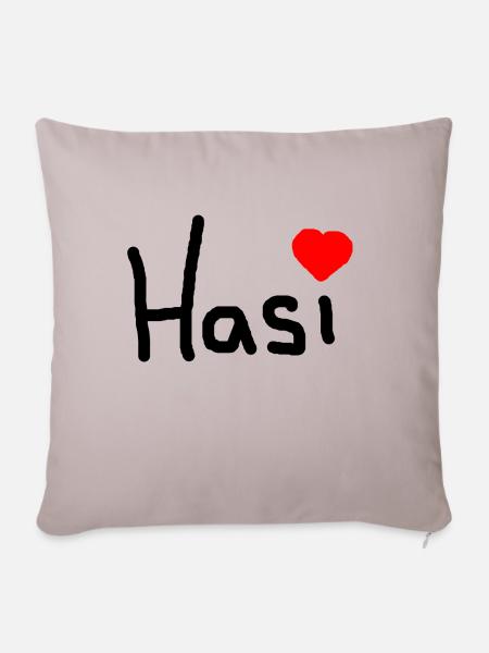 Hasi - Sofakissenbezug 45 x 45 cm - helles Taupe