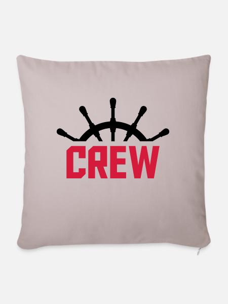 Crew Steuerrad Design - Sofakissenbezug 45 x 45 cm - helles Taupe
