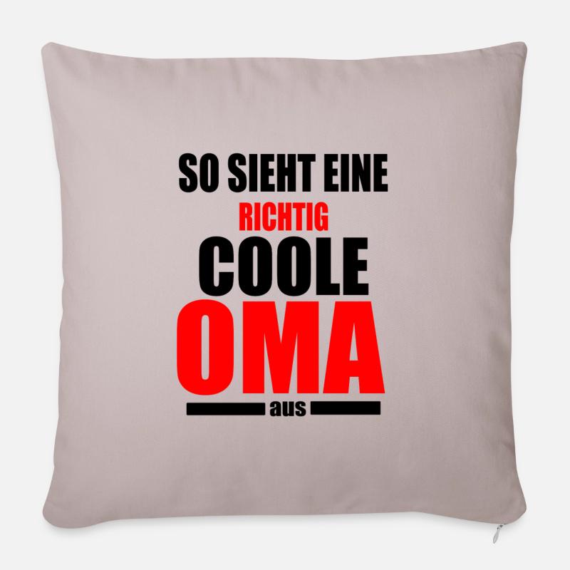 Oma Beste Oma Großmutter Großeltern Familie - Sofakissenbezug 45 x 45 cm - helles Taupe