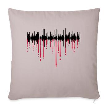 bande son sang gouttes graffiti en miroir son jeu - Housse de coussin décorative 45 x 45 cm - taupe clair - Devant