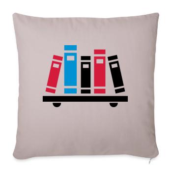 Books - Sofa pillowcase 17,3'' x 17,3'' (45 x 45 cm) - light taupe - Front