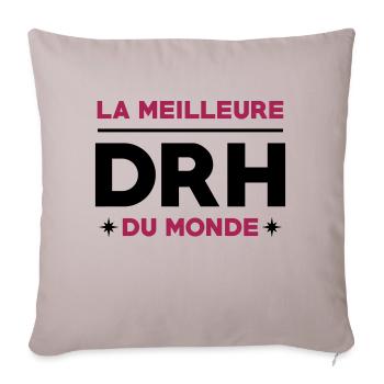 Directeur des Ressources Humaines / DRH Directrice - Housse de coussin décorative 45 x 45 cm - taupe clair - Devant