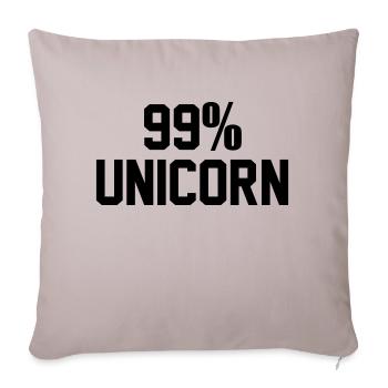99% unicorn - Sofa pillowcase 17,3'' x 17,3'' (45 x 45 cm) - light taupe - Front