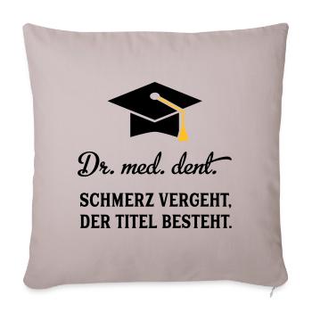 drmeddent - Sofakissenbezug 45 x 45 cm - helles Taupe - Vorne
