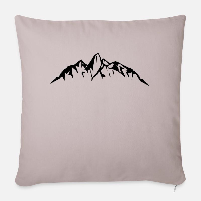 mountains - Sofakissenbezug 45 x 45 cm - helles Taupe