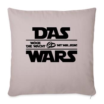 das_wars_01 - Sofakissenbezug 45 x 45 cm - helles Taupe - Vorne