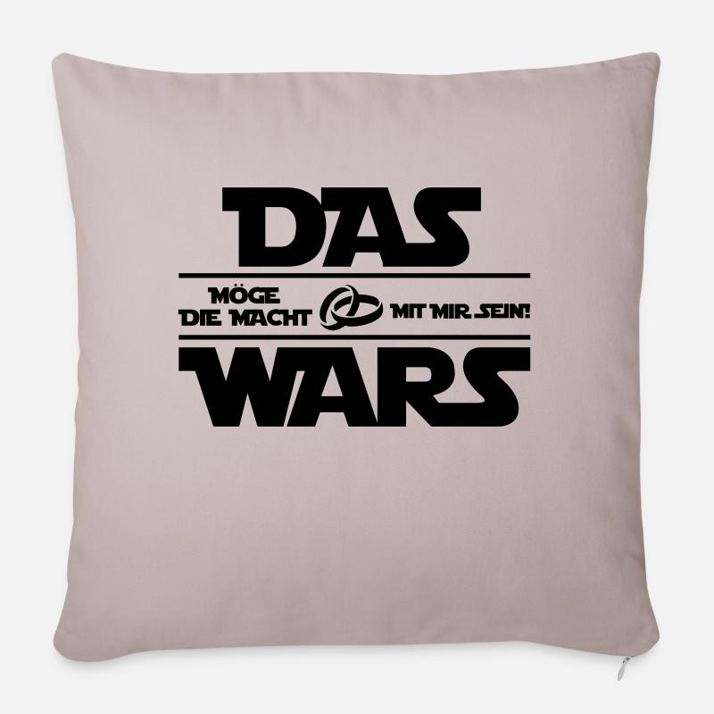 das_wars_01 - Sofakissenbezug 45 x 45 cm - helles Taupe