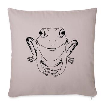 Frogi frog - Sofa pillowcase 17,3'' x 17,3'' (45 x 45 cm) - light taupe - Front