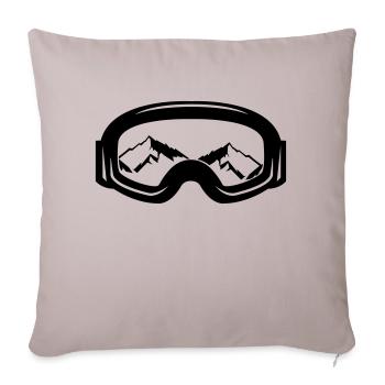 ski goggles - Sofa pillowcase 17,3'' x 17,3'' (45 x 45 cm) - light taupe - Front