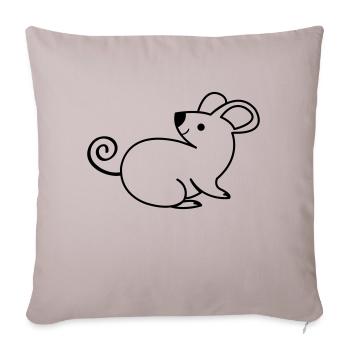Mouse - Sofa pillowcase 17,3'' x 17,3'' (45 x 45 cm) - light taupe - Front
