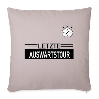 Letzte Auswärtstour Team - Sofakissenbezug 45 x 45 cm - helles Taupe - Vorne