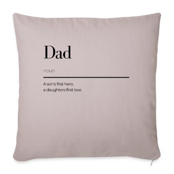 Papa - Housse de coussin décorative 45 x 45 cm - taupe clair - Devant