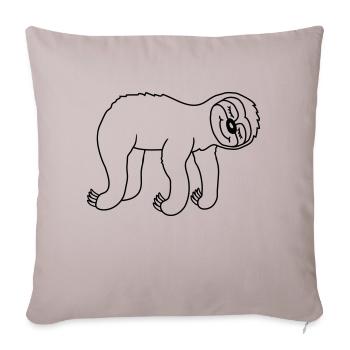 Paresseux fatigué couché pendu - Housse de coussin décorative 45 x 45 cm - taupe clair - Devant