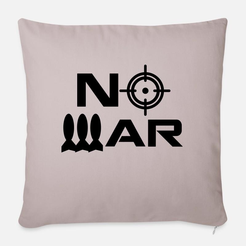 no war 01 - Housse de coussin décorative 45 x 45 cm - taupe clair