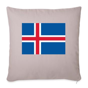 Iceland flag / Drapeau Islande - Housse de coussin décorative 45 x 45 cm - taupe clair - Devant