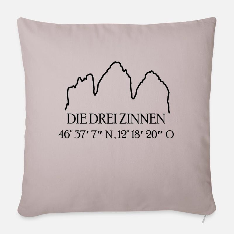 Die Drei Zinnen - Sofakissenbezug 45 x 45 cm - helles Taupe