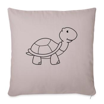turtle - Sofa pillowcase 17,3'' x 17,3'' (45 x 45 cm) - light taupe - Front
