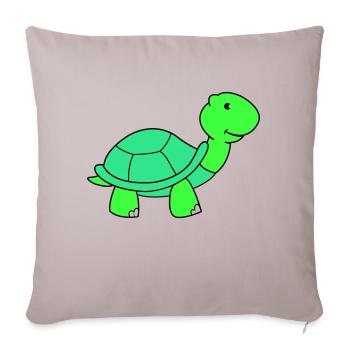 turtle - Sofa pillowcase 17,3'' x 17,3'' (45 x 45 cm) - light taupe - Front