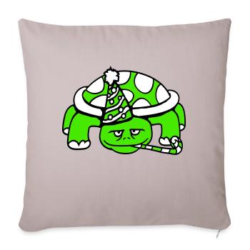 Turtle Birthday Party Hat Years Old - Sofa pillowcase 17,3'' x 17,3'' (45 x 45 cm) - light taupe - Front