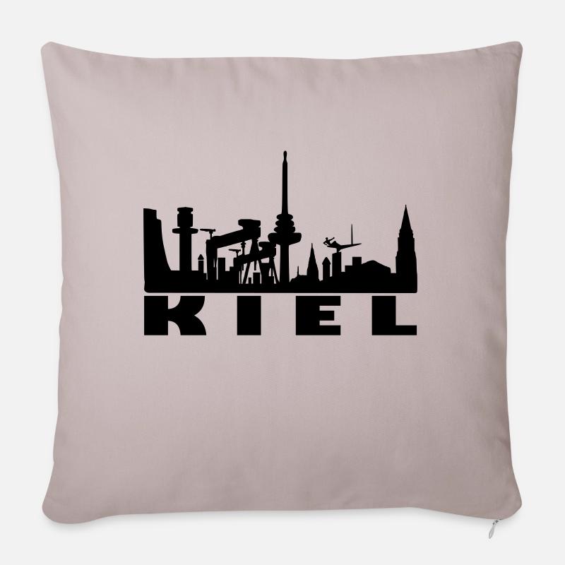 skyline kiel - Sofakissenbezug 45 x 45 cm - helles Taupe