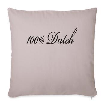 100% Dutch FR - Housse de coussin décorative 45 x 45 cm - taupe clair - Devant