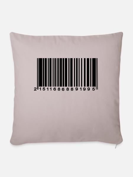 Barcode verschlüsselt - Sofakissenbezug 45 x 45 cm - helles Taupe