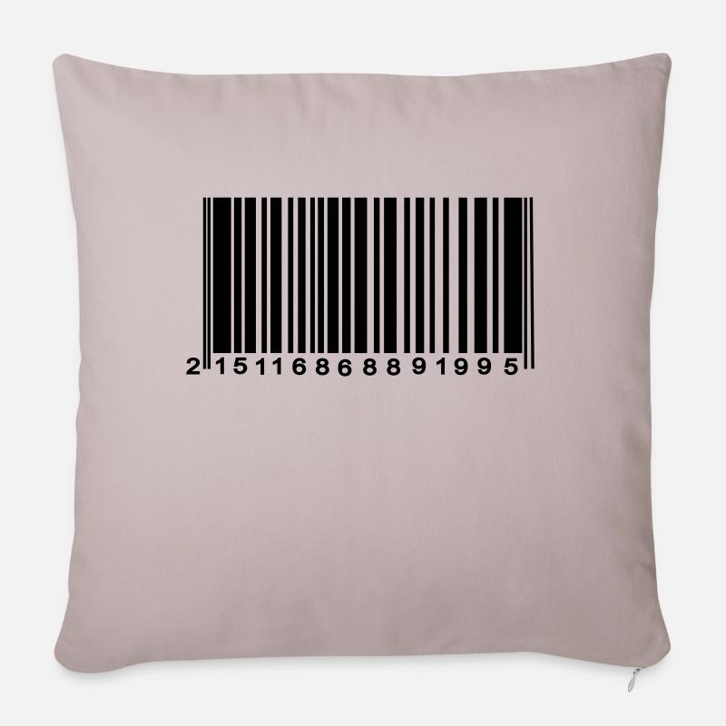 Barcode verschlüsselt - Sofakissenbezug 45 x 45 cm - helles Taupe