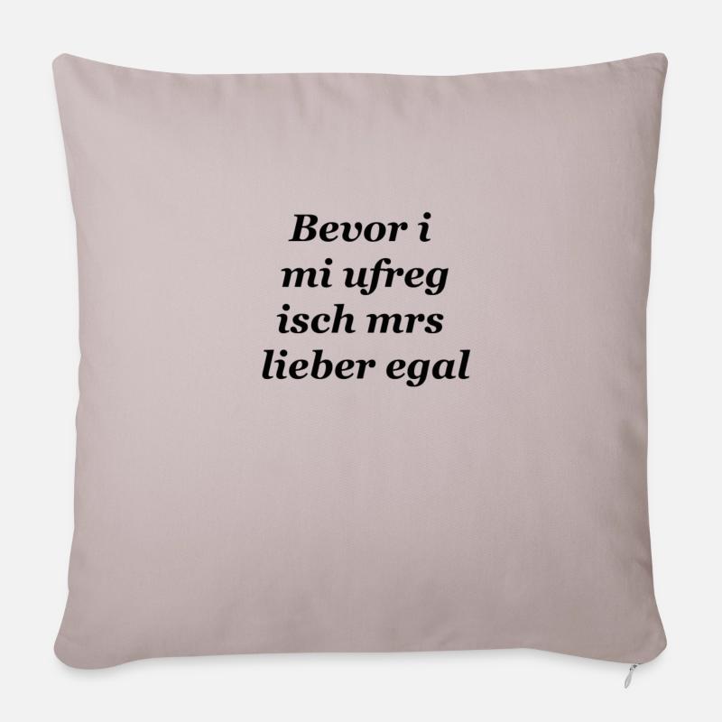 Schwäbischer Spruch Tshirt- Lustige Schwaben - Sofakissenbezug 45 x 45 cm - helles Taupe