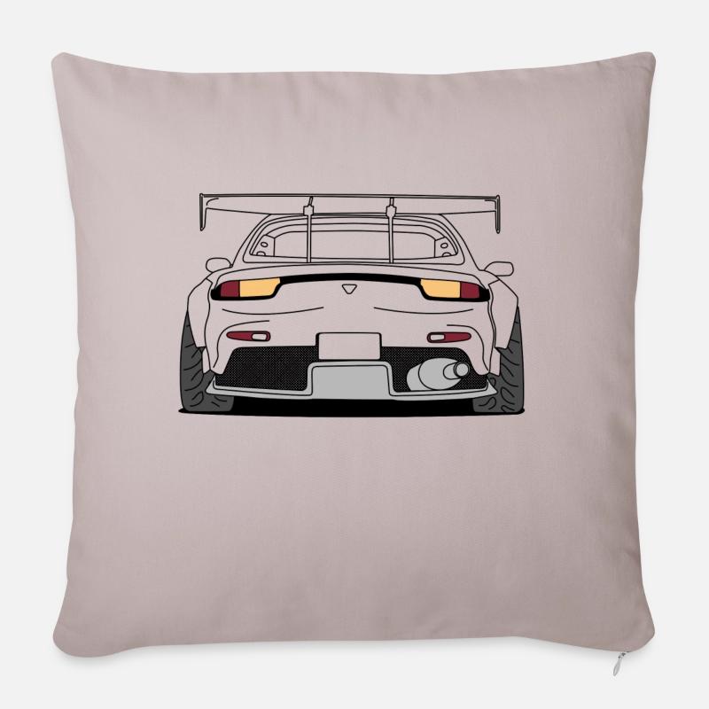 rx7 rear outlines - Housse de coussin décorative 45 x 45 cm - taupe clair