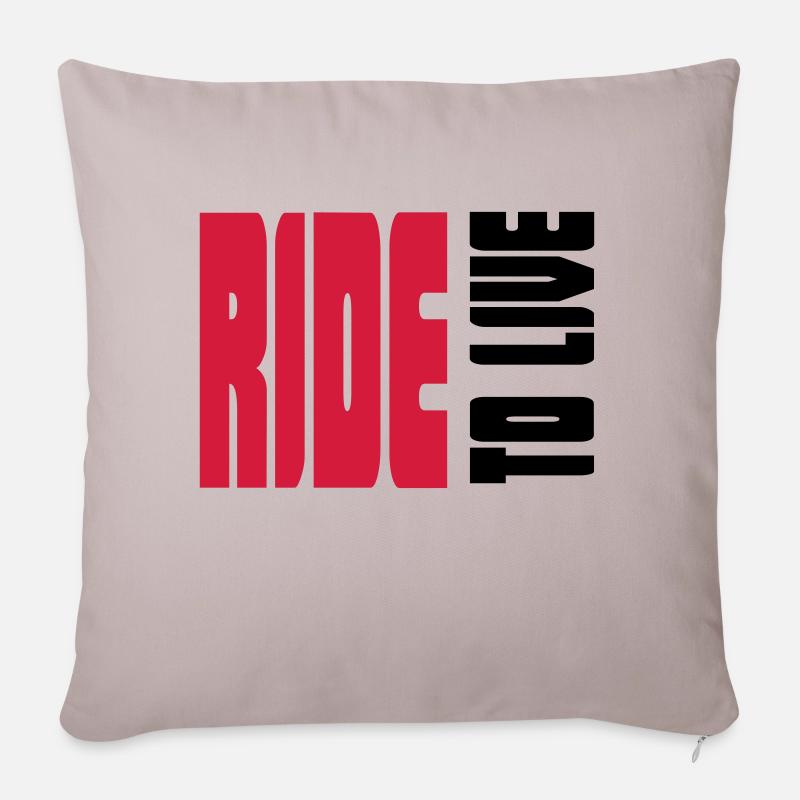 Coole Sprüche für echte Biker - Sofakissenbezug 45 x 45 cm - helles Taupe