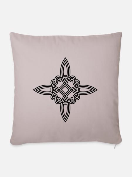 Wicca Hexenknoten Hexe Symbol Keltische Knoten - Sofakissenbezug 45 x 45 cm - helles Taupe