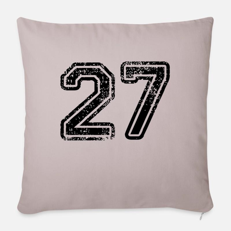 27 - Housse de coussin décorative 45 x 45 cm - taupe clair