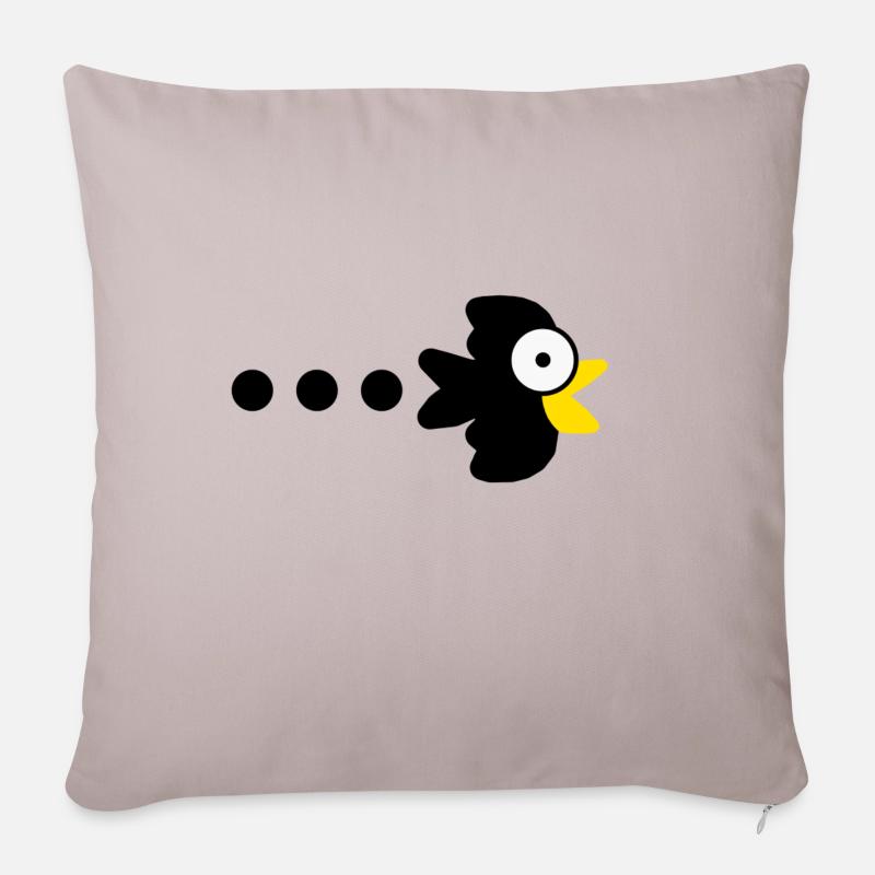 Corbeau anime - Sofakissenbezug 45 x 45 cm - helles Taupe