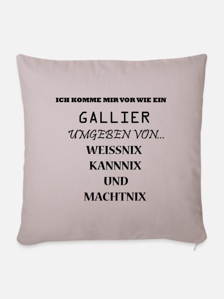 Lustiger Spruch - Sofakissenbezug 45 x 45 cm - helles Taupe