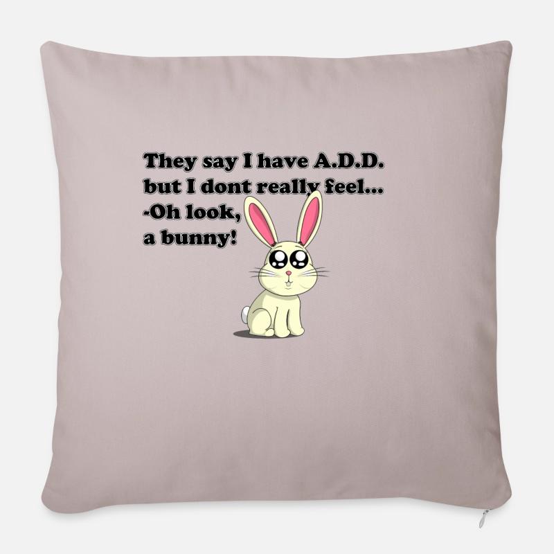 ADD bunny - Housse de coussin décorative 45 x 45 cm - taupe clair