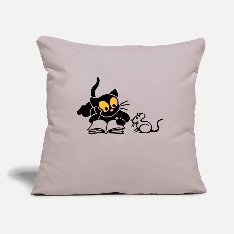 Kitten reading Sofa pillowcase 17,3'' x 17,3'' (45 x 45 cm)
