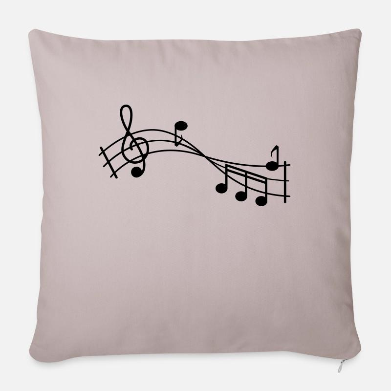 musik - Sofakissenbezug 45 x 45 cm - helles Taupe