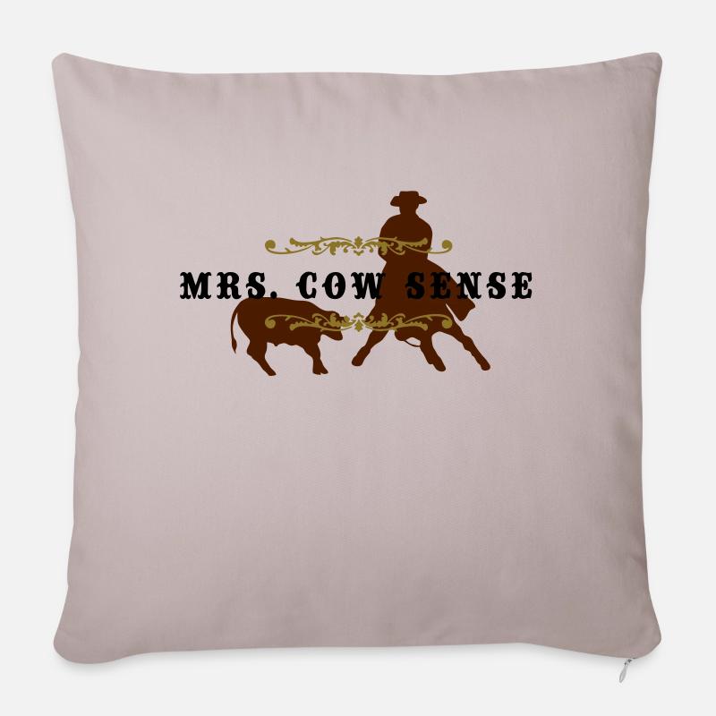 mrs_cowsense_neu - Sofakissenbezug 45 x 45 cm - helles Taupe
