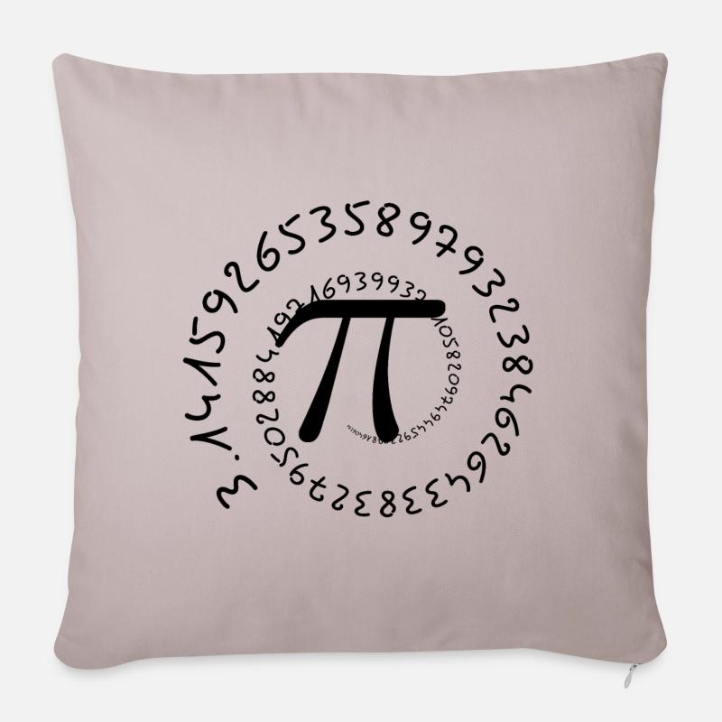 Pi - Mathematik - Sofakissenbezug 45 x 45 cm - helles Taupe