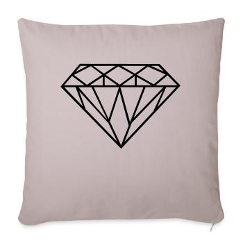 Diamond - Sofa pillowcase 17,3'' x 17,3'' (45 x 45 cm) - light taupe - Front