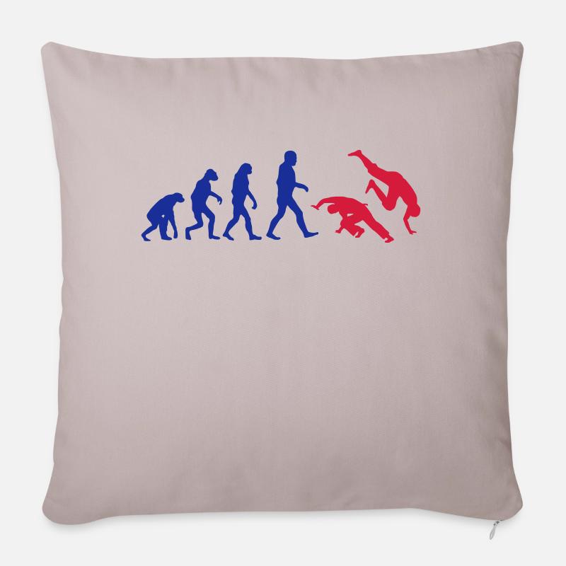 Capoeira Evolution logo - Sofakissenbezug 45 x 45 cm - helles Taupe