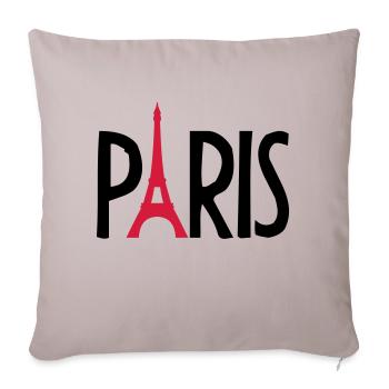 Eiffel Tower France Paris Logo - Housse de coussin décorative 45 x 45 cm - taupe clair - Devant