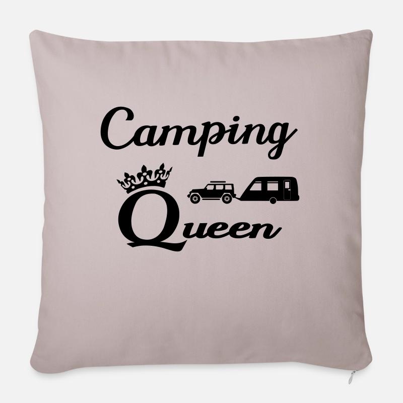 camping - Sofa pillowcase 17,3'' x 17,3'' (45 x 45 cm) - light taupe