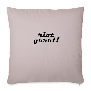 riot grrrl - Sofa pillowcase 17,3'' x 17,3'' (45 x 45 cm) - light taupe - Front