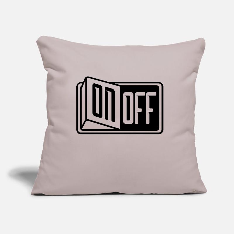 turn off off on switch button switch on Sofa pillowcase 17,3'' x 17,3'' (45 x 45 cm)