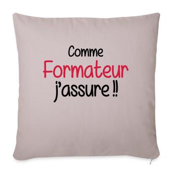 Formateur / Formatrice / Formation / Education - Sofa pillowcase 17,3'' x 17,3'' (45 x 45 cm) - light taupe - Front