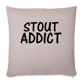 stout addict - Sofa pillowcase 17,3'' x 17,3'' (45 x 45 cm) - light taupe - Front