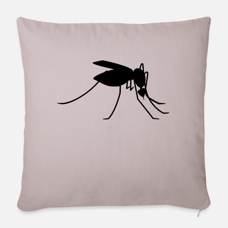 Schnake / gnat 1c - Sofakissenbezug 45 x 45 cm - helles Taupe
