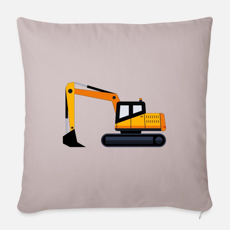 Bagger Geschenk Geschenkidee - Sofakissenbezug 45 x 45 cm - helles Taupe
